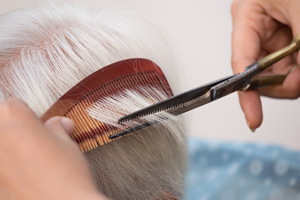 Elderly Man Hair Cut